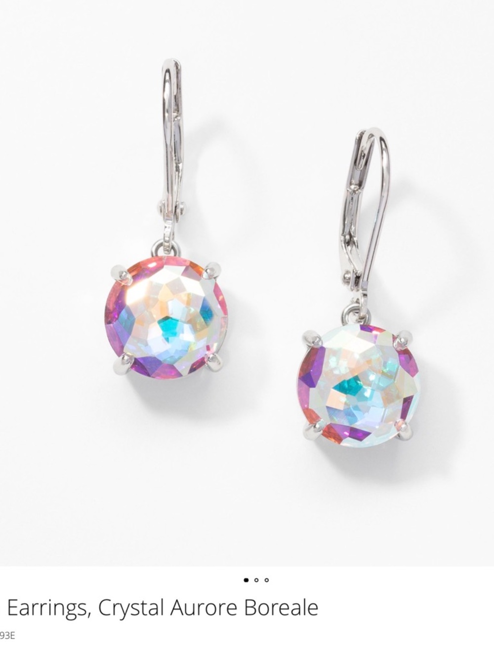 Swarovski TSC Ella Earrings, Crystal Aurore Boreale BNIB with tags